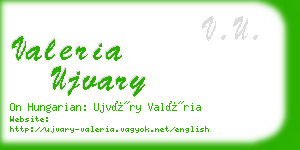 valeria ujvary business card